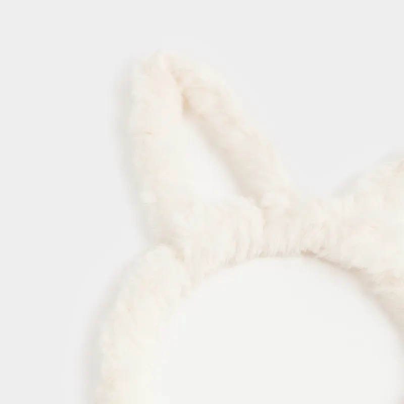 Карнавалға арналған шаш жиегі, 13х15 см, балалар, жүн/пластик, сүт түстес түстес, Құлақтар, Rabbit, image-2