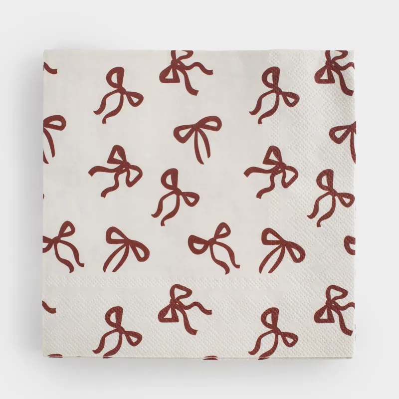 Салфетки бумажные, 33х33 см, Christmas bow