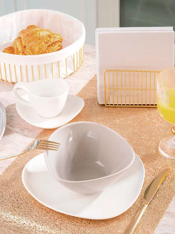 Түскі ас тәрелкесі, 27х25 см, Фарфор P, ақ, Synergy, image-5