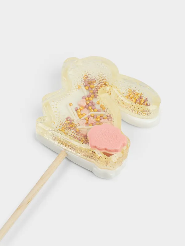 Мұз кәмпит, 30 гр, сылдырмақ, таяқшада, изомальт, ақ, Қоян, Sweet life, image-2