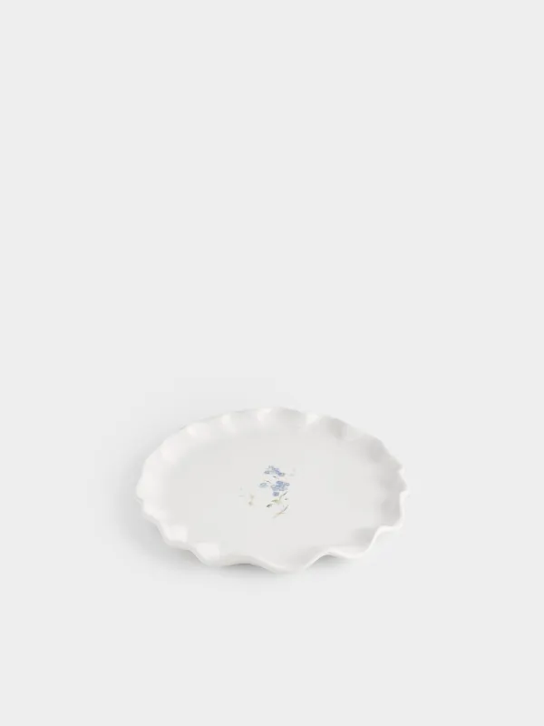 Ыдыс, 25 см, керамика, ақ, Ботакөз, Crumple flower, image-0