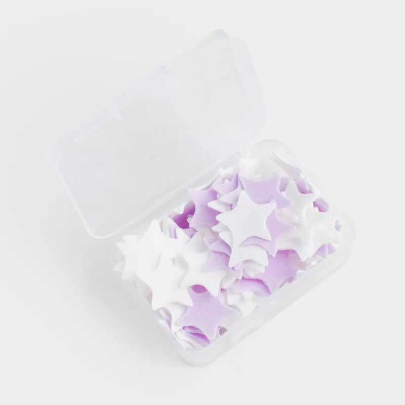 Мыло-конфетти, 2 см, 80 шт, фиолетовое/белое, Кокос/Виноград, Звезда, Confetti, image-2