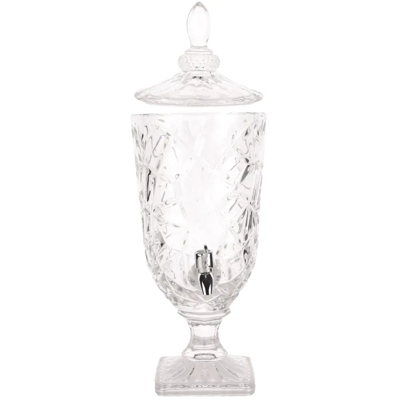 Сусын диспенсері, 3л, шыны Р/пластик, Crackle, image-2