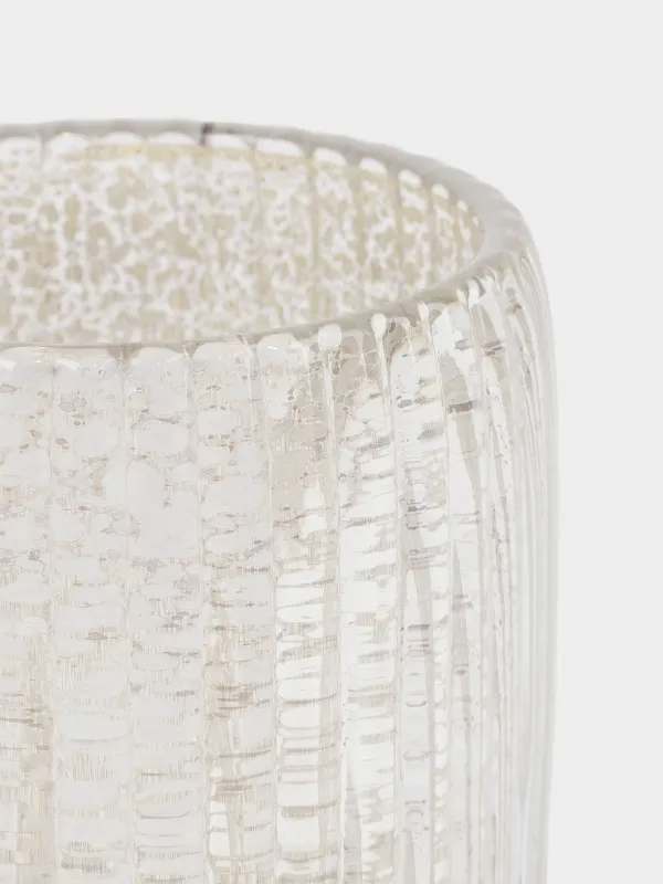 Жуынатын бөлмеге арналған стақан, 10 см, шыны, алтын, Patina rib, image-3