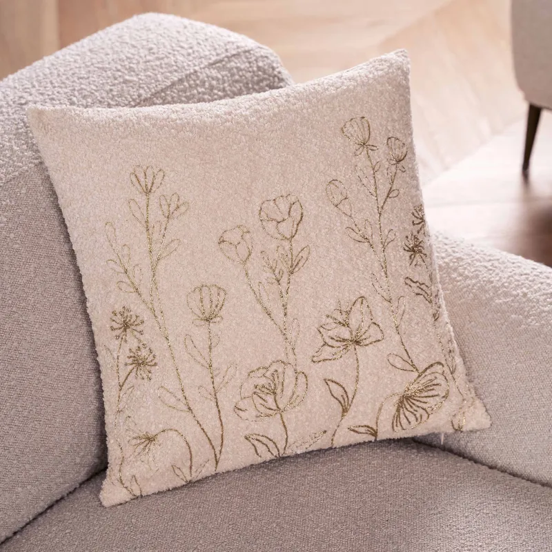 Подушка декоративная, 45х45 см, Полевые цветы, Boucle
