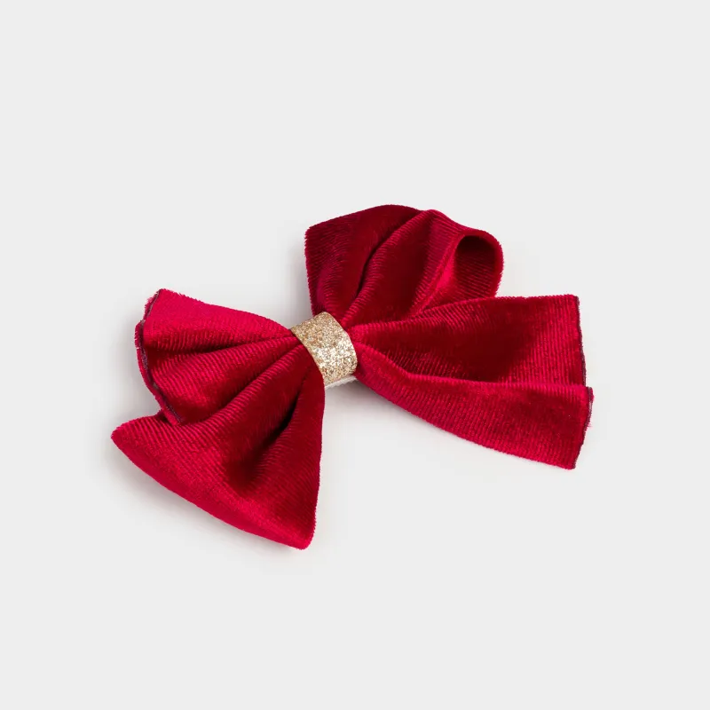 Заколка для волос, 10 см, полиэстер, красный, Бант, Hairstyle, image-1