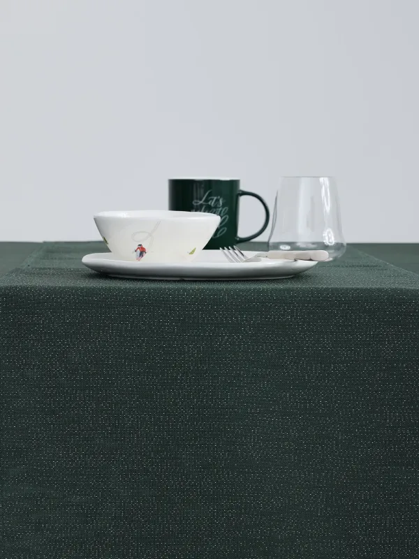 Үстел төсеніші, 40х160 см, полиэстер, қою жасыл, Green speckled, image-3