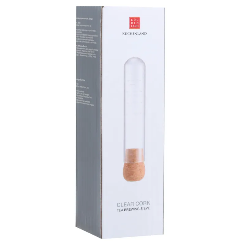 Шай демдеуге арналған елек, 13 см, шыны Б/тоз, Стик, Clear cork, image-2