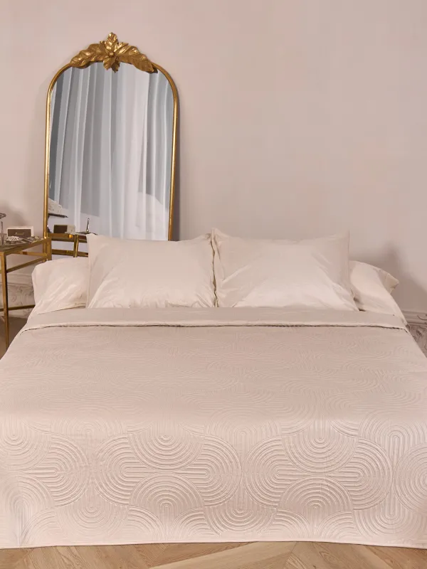 Төсек жапқыш, 220х240 см, сырылған, барқыт/микрофибра, құм, Арка, Arch, image-3