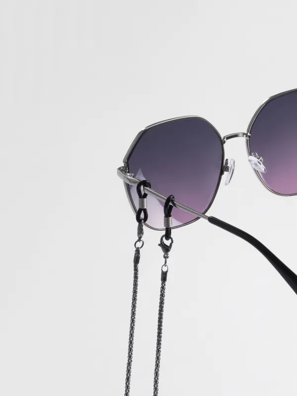 Көзілдірік тізбегі, 73 см, металл, қара, тоқу, Skye, image-2