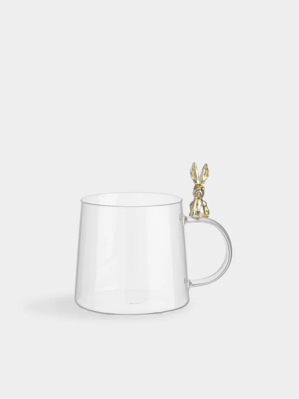 Кружка, 550 мл, Золотистый кролик на ручке, Shape, image-0