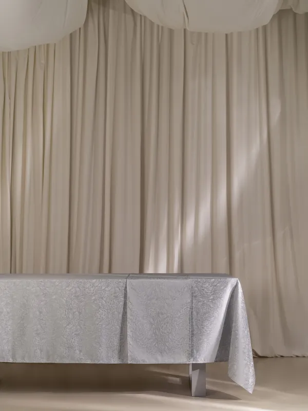 Дорожка настольная, 40х160 см, жаккард, полиэстер, серая, Шишки, Spruce cones, image-8