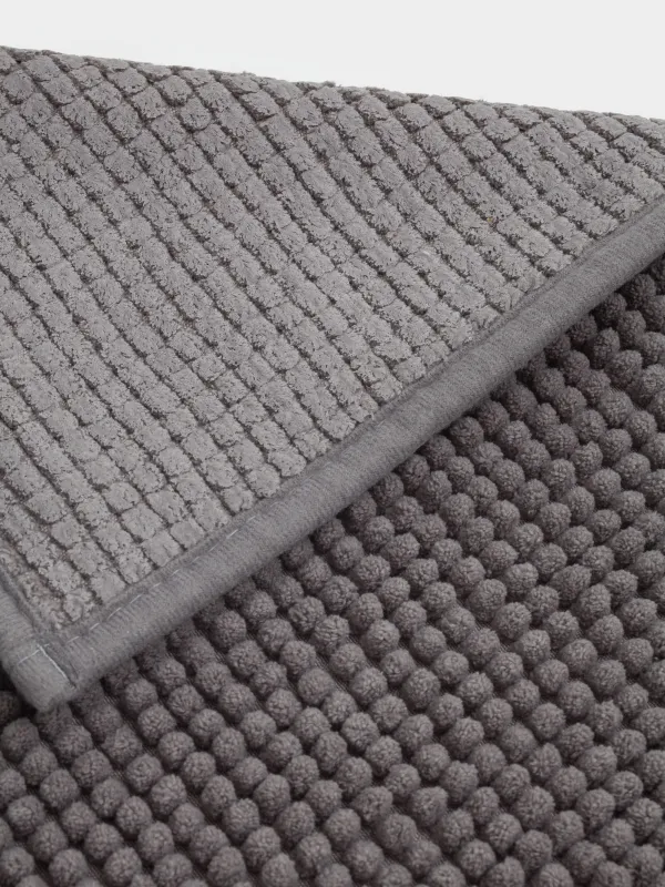Коврик, 50х80 см, полиэстер, темно-серый, Hillock, image-3