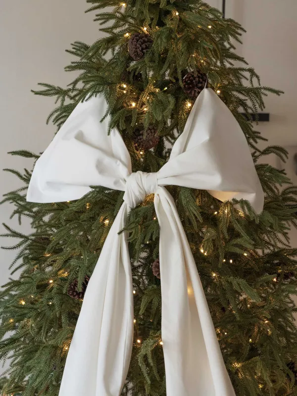 Украшение декоративное, 75х250 см, полиэстер, молочное, Бант, Bow velvet, image-7