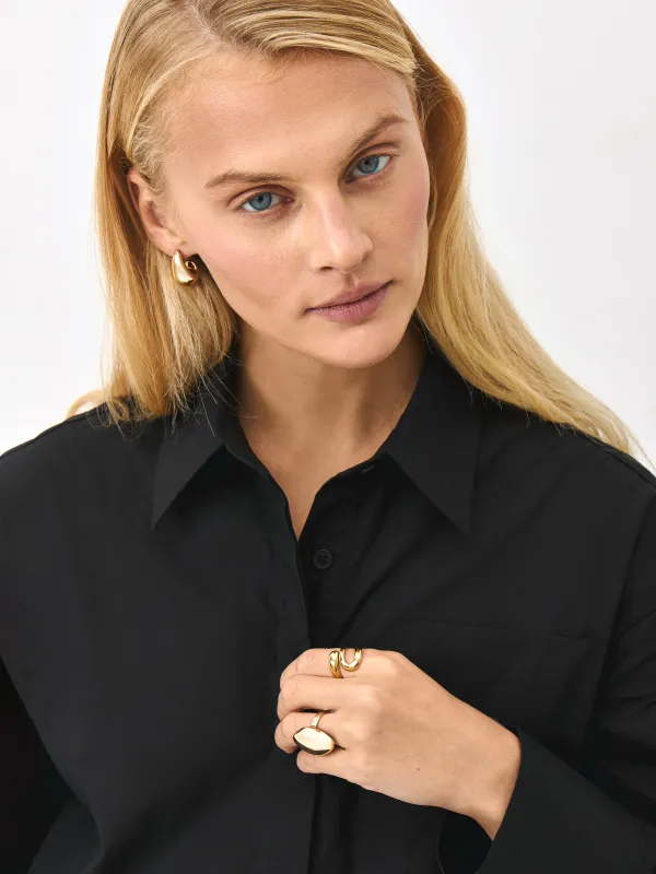 Серьги-пусеты, 2,5 см, 2 шт, пластик CCB, золотистые, Капли, Jewelry, image-4