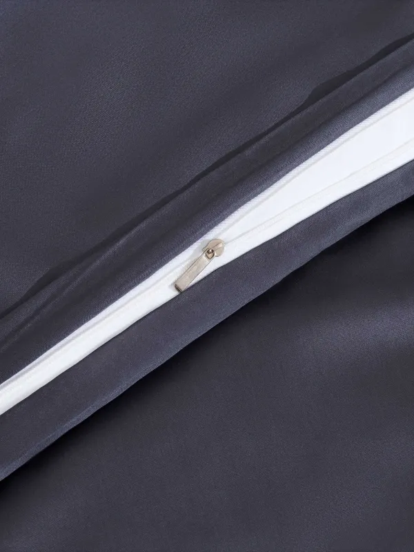 Төсек жабдықтарының жиынтығы, еуро, бамбук, қара көк, Pure bamboo, image-6