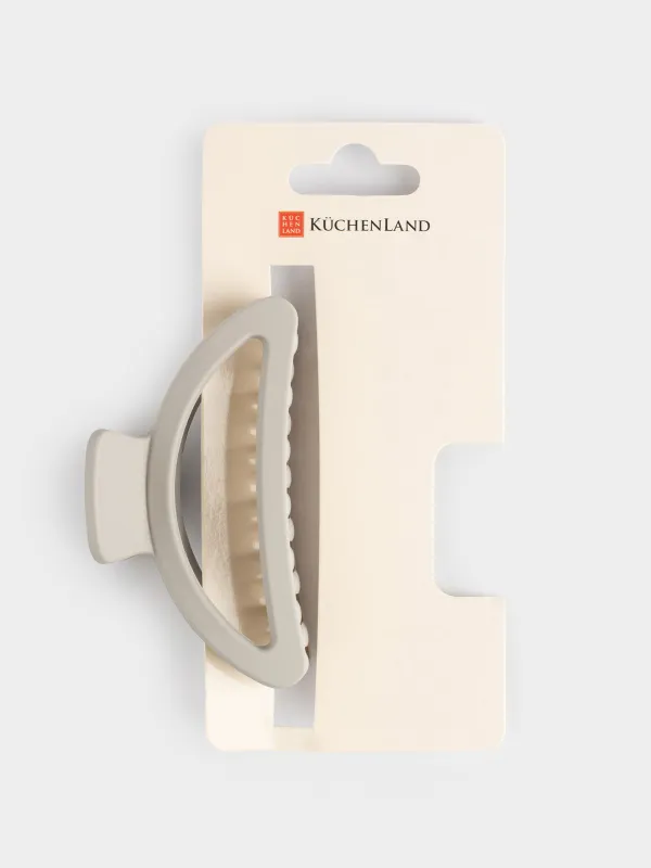 Заколка для волос, 9 см, акрил/металл, серая, Крабик, Hair basic, image-5