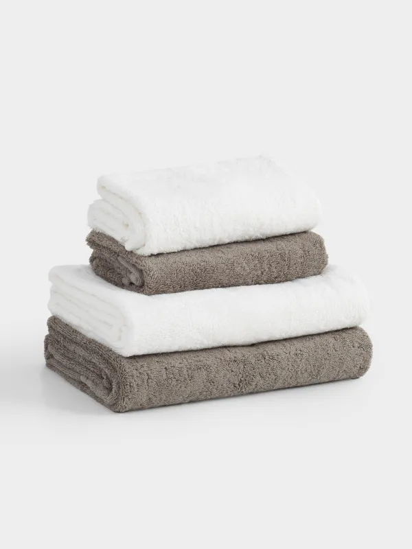 Сүлгілер жиынтығы, 50х90/70х140 см, 4 дана, мақта, құм/сүт түстес, Weltro cotton, image-0