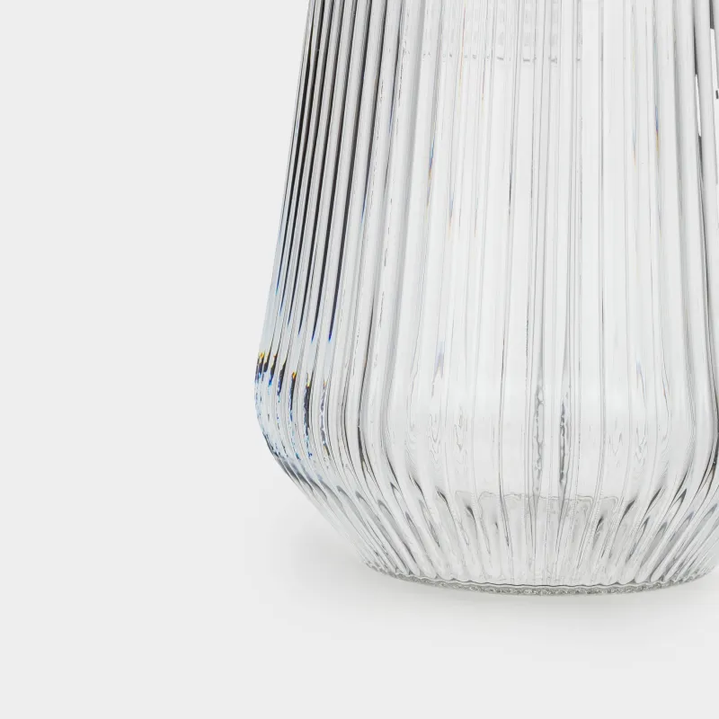 Банка для напитков, 440 мл, с крышкой и трубочкой, стекло Б/дерево, Янтарная бабочка, Ribby wood, image-3