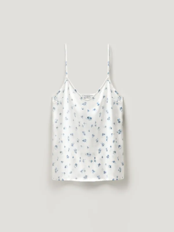 Әйелдерге арналған топ, үйге арналған, өлшемі М, белдіктері бар, полиэстер, көк және ақ, Гүлдер, Tesia, image-8