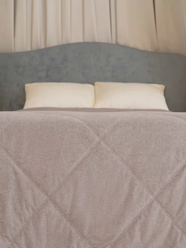 Жамылғы, 220х240 см, сырылған, Boucle/микрофибра, сүт түстес, Boucle, image-2