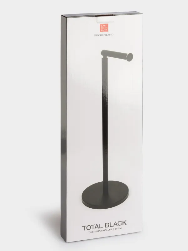 Держатель для туалетной бумаги, напольный, Total black, image-5