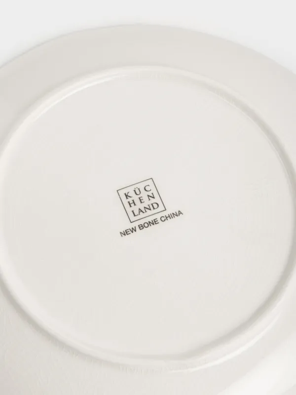 Тіскебасар тәрелкесі, 20 см, фарфор N, сүт түстес, Кракелюрдегі шалғынды гүлдер, Floral meadow, image-4