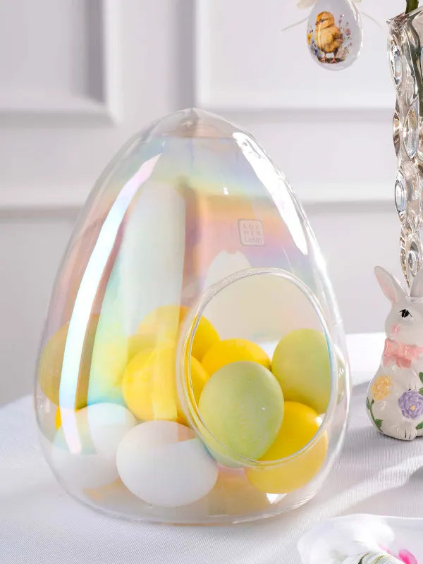 Конфетница, 17х23 см, стекло, перламутр, Яйцо, Clear polar, image-5