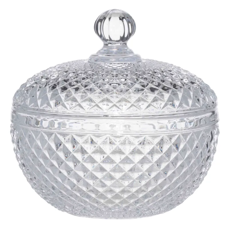 Конфетница, 12х12 см, 380 мл, с крышкой, стекло Р, Naiad, image-0