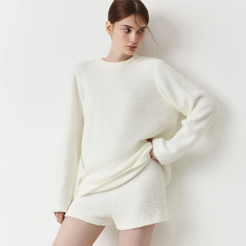 Әйелдерге арналған худи, үйге арналған, өлшемі L, полиэстер, сүт түстес, Ami