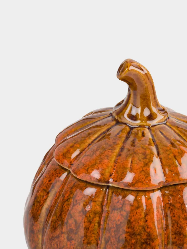 Сақтау ыдысы, 16х15 см, мл, фарфор Р, қызғылт сары-қоңыр, Асқабақ, Forest symphony, image-3