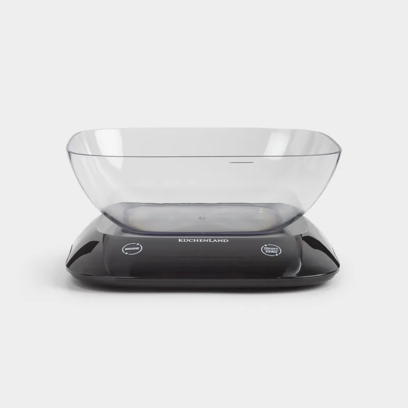 Ас үй таразылары, 19х17 см, кесесі бар, электронды, пластик, қара, Libra