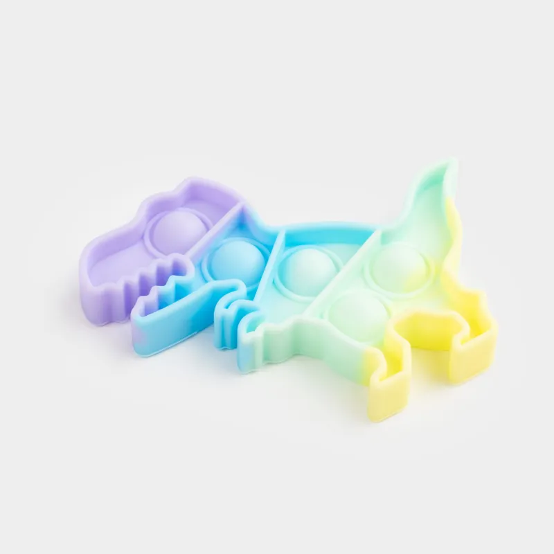 Игрушка-антистресс Pop-it, 10х6 см, силикон, цветная, Динозавр, Pop-it, image-2