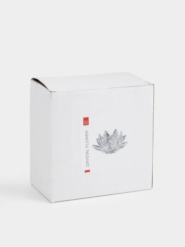 Подсвечник, 13x6 см, для чайной свечи, кристальное стекло, Лотос, Crystal flower, image-4