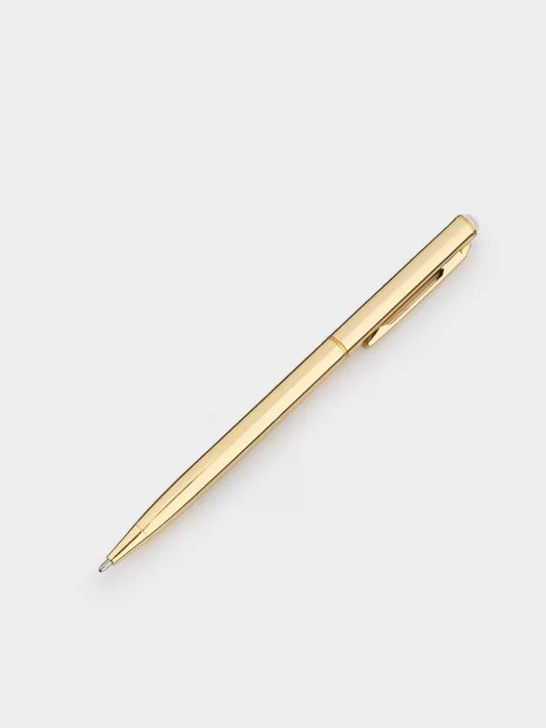 Шарикті қалам, 13 см, кристалды, металл, алтын, Draw, image-2