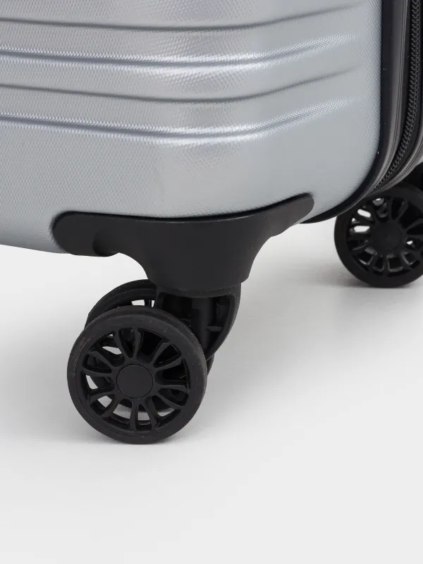 Чемодан M, 45х25х67 см, 3,4 кг, құлпы бар, пластик, графит, Travel comfort, image-9