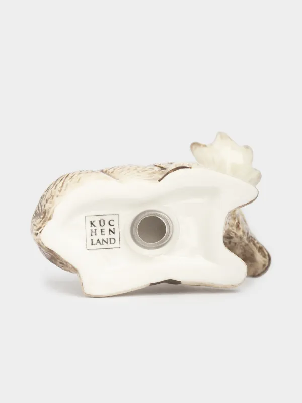 Тұз немесе бұрышқа арналған ыдыс, 7 см, керамика, сүт түстес және қоңыр, Бұлан, Moose story, image-4