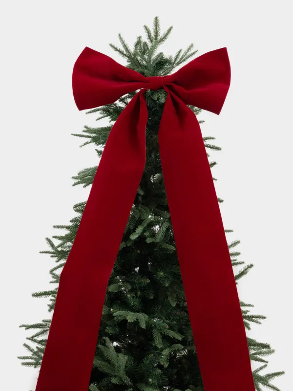 Сәндік әшекей, 45х270 см, қыстырғышта, полиэстер, қызыл, Бантик, Bow velvet, image-3