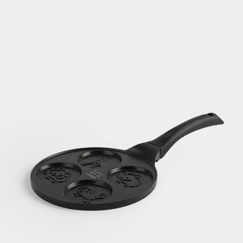 Таба, жұмыртқа пен құймақтарға арналған, 21 см, 4 бөлім, қапталған, алюминий, Жануарлар, Action