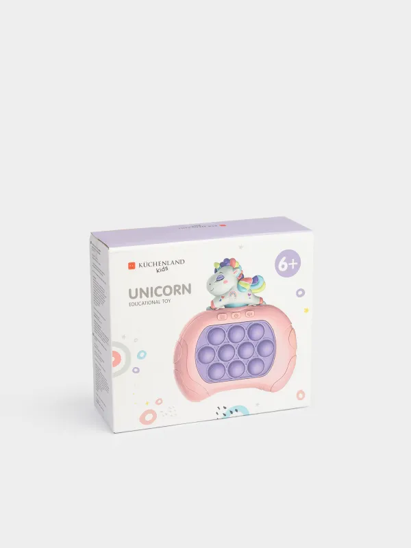 Дамытушы ойыншық, антистресс, 12х14 см, электронды, пластик, қызғылт, Бірмүйіз, Unicorn, image-5