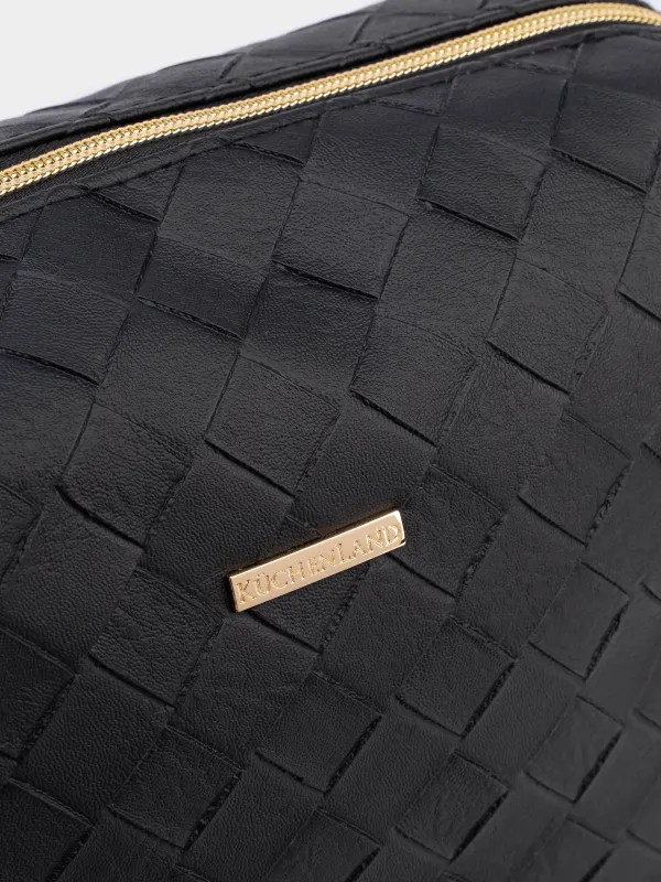 Косметикалық сөмке, 27х17 см, полиуретан, қара, Sennit, image-2