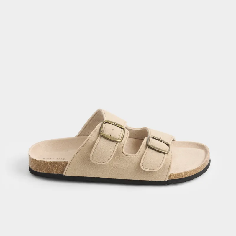 Әйелдер тәпішкелері, өлшемі 36, бекіткіші бар, полиуретан/жасанды күдері, сарғылт-қоңыр, Creola