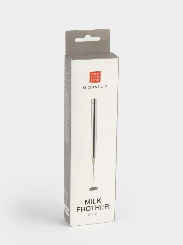 Сүтке арналған көбіктендіргіш, 21 см, батырылған, Болат, сарғылт, image-3