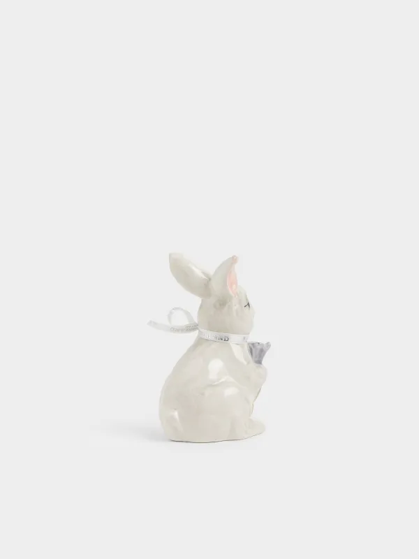 Емкость для соли или перца, 10 см, керамика D, серая, Кролик с цветком, Easter, image-3