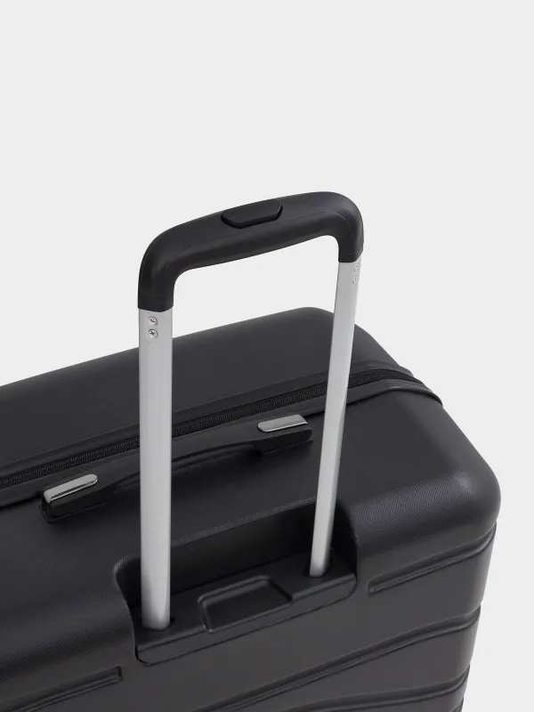 Чемодан L, 52х29х77 см, 4,2 кг, құлпы бар, пластик, қара, Travel comfort, image-5