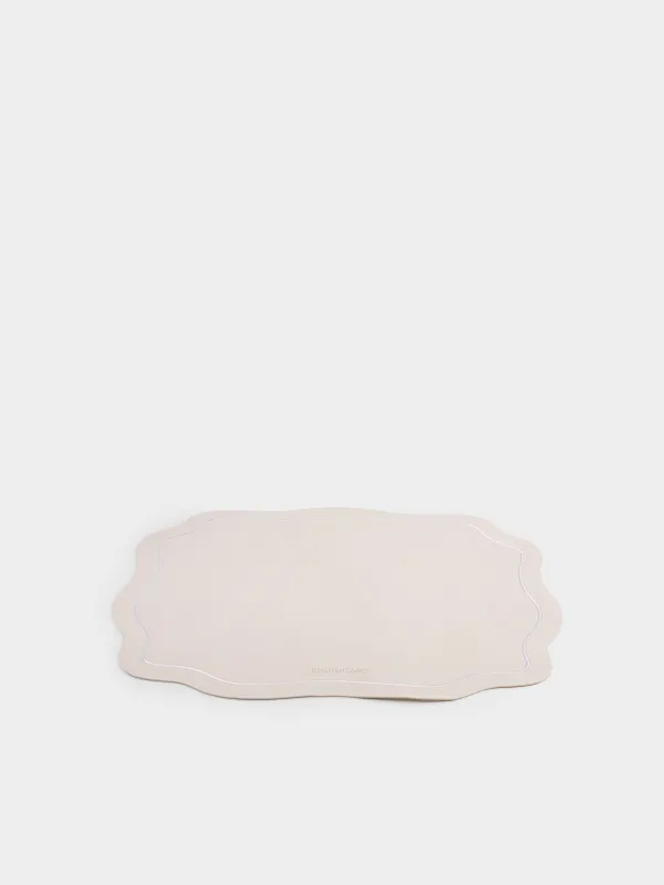 Аспаптарға арналған майлық, 38х47 см, ПВХ/полиэстер, бұйра, сүт түстес, Винтаж, Rock vintage, image-1