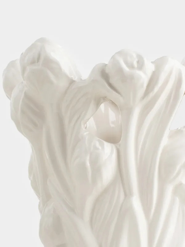 Гүл вазасы, 25 см, сәндік, керамика, ақ, қызғалдақ, Қызғалдақ, image-2