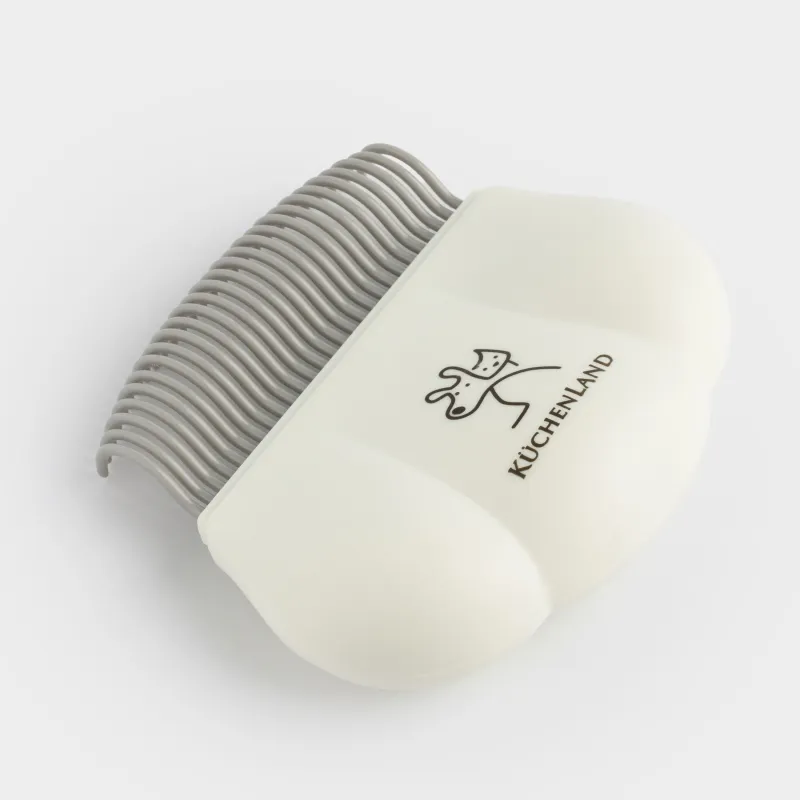 Жануарлардың жүніне арналған тарақ, 9 см, пластик, ақ, табан, Pet, image-1