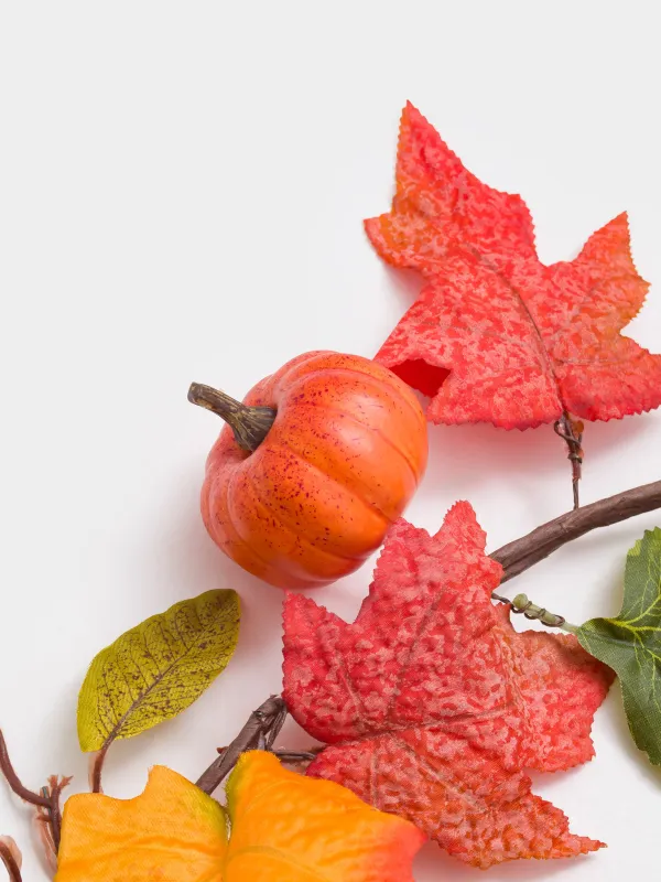 Сәндік бұтақ-гирлянд, 1,1 м, көбік/пластик, Асқабақ және жапырақтар, Forest symphony decor, image-4