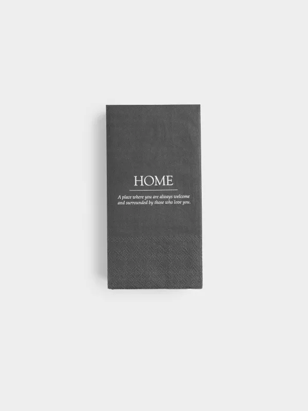 Қағаз майлықтар, 33х33 см, 20 дана, тікбұрышты, қара, Home, Course, image-0